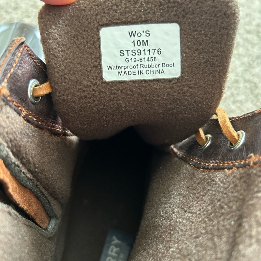 Sperry’s Woman’s Brown Duck Boots size 10 Leather - Picture 6 of 8